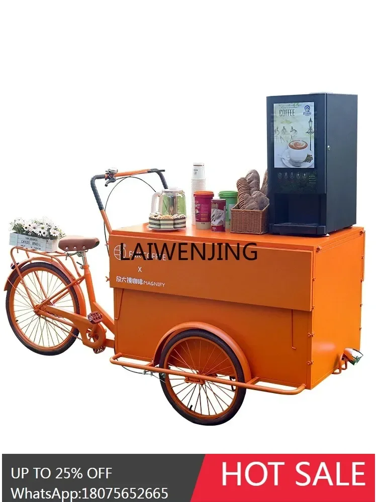LYY stall coffee cart wrought iron promotion movable float can ride creative