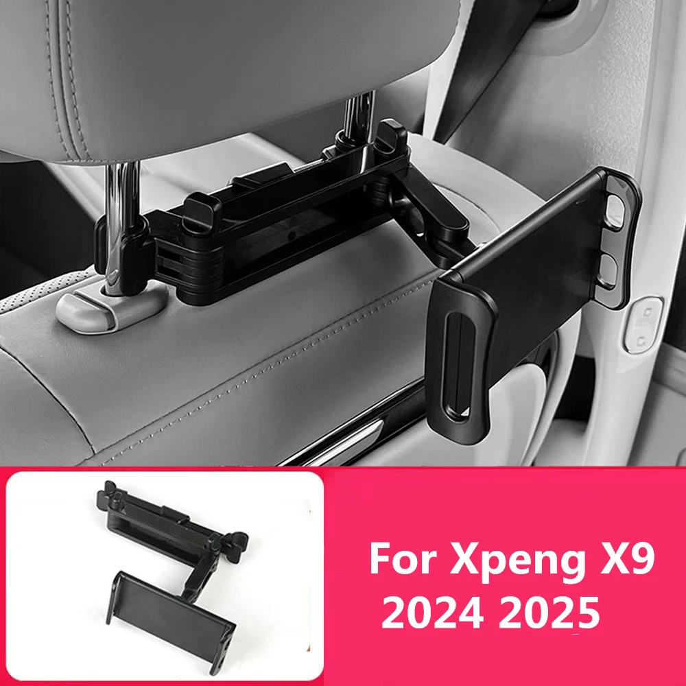 Fit For Xpeng X9 2024 2025 Car Rear Row Tablet Holder Extendable Rear Seat iPad Computer Dedicated In Car Fixed Phone