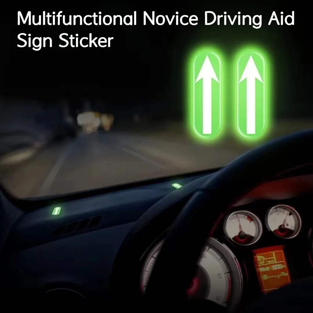 Universal fluorescent car sticker is suitable for novice drivers and serves as a reflective sticker for driving assistance signs