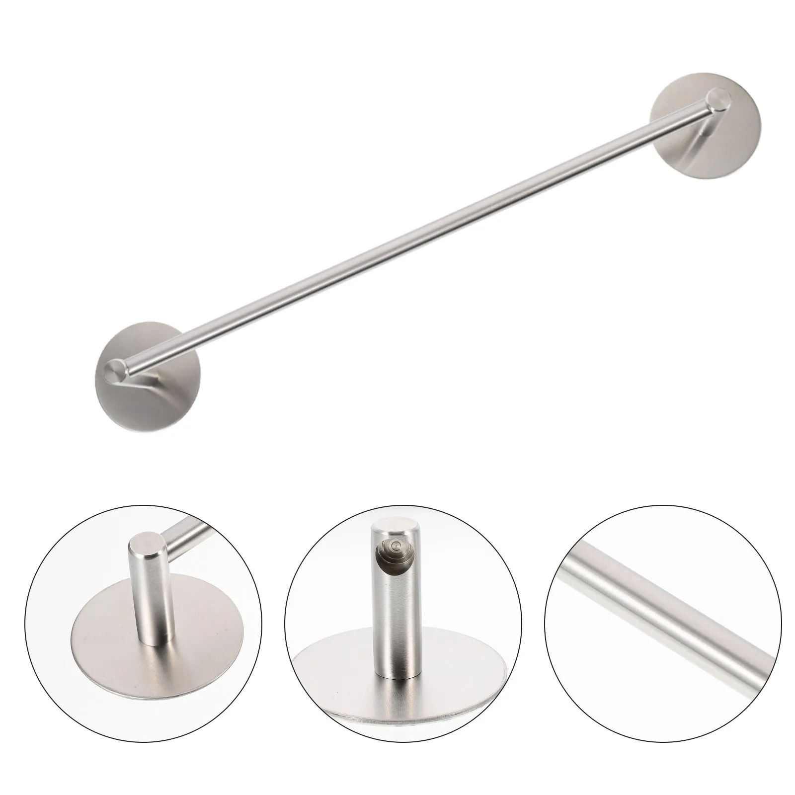 

1Pcs Stainless Steel Towel Bar No Drilling Required Modern Bathroom Holder for Towels and Sundries Kitchen Balcony Use