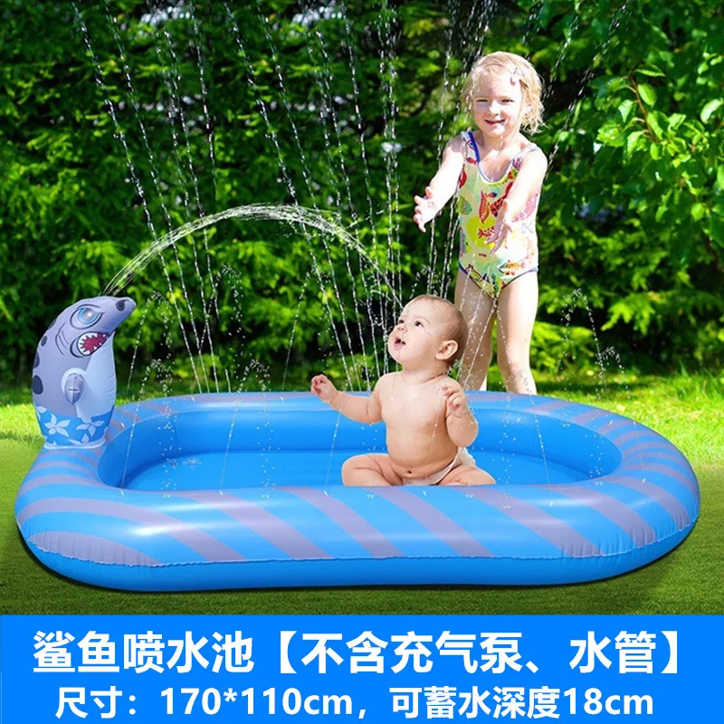 Picture 3: Small Inflatable Pool Kids Summer Water Splash Mat for Yard Lawn