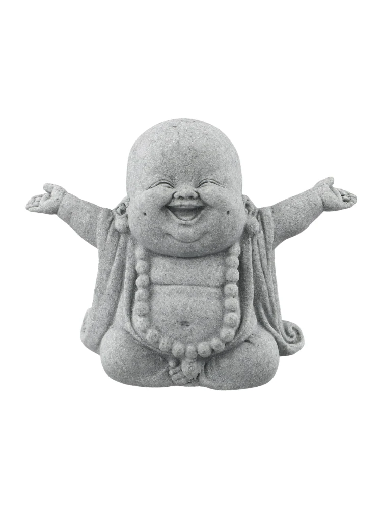 Decor Buddha Ornament Garden Indoor Smiling Statue Buddha Decorate Decoration Effect Fat Ornament Sandstone  Decor