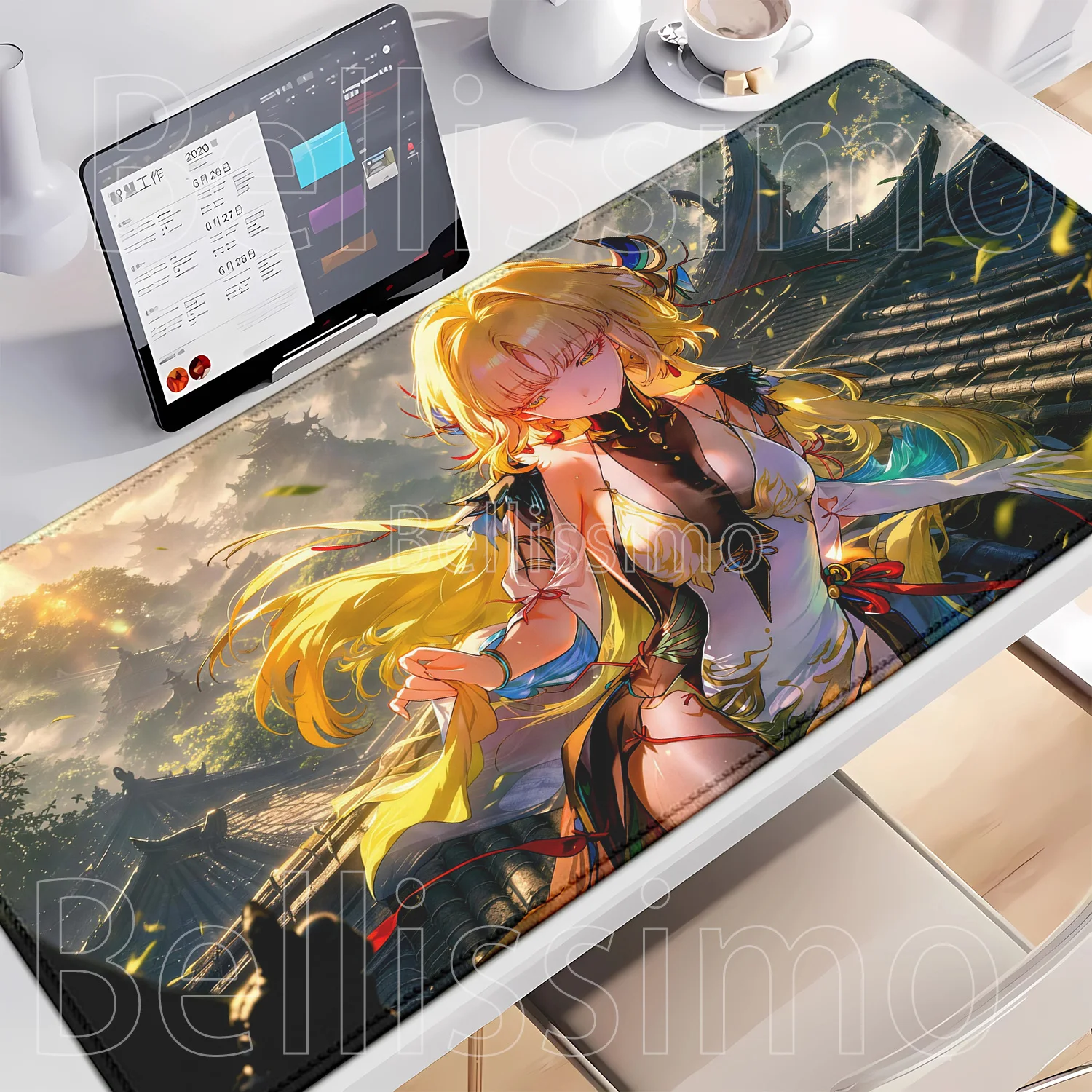 Mousepad SUISUI yangyang Wuthering Waves HD Printing Office accessories Gaming Mouse Pad Anime girl Keyboard overlock Desk Mat