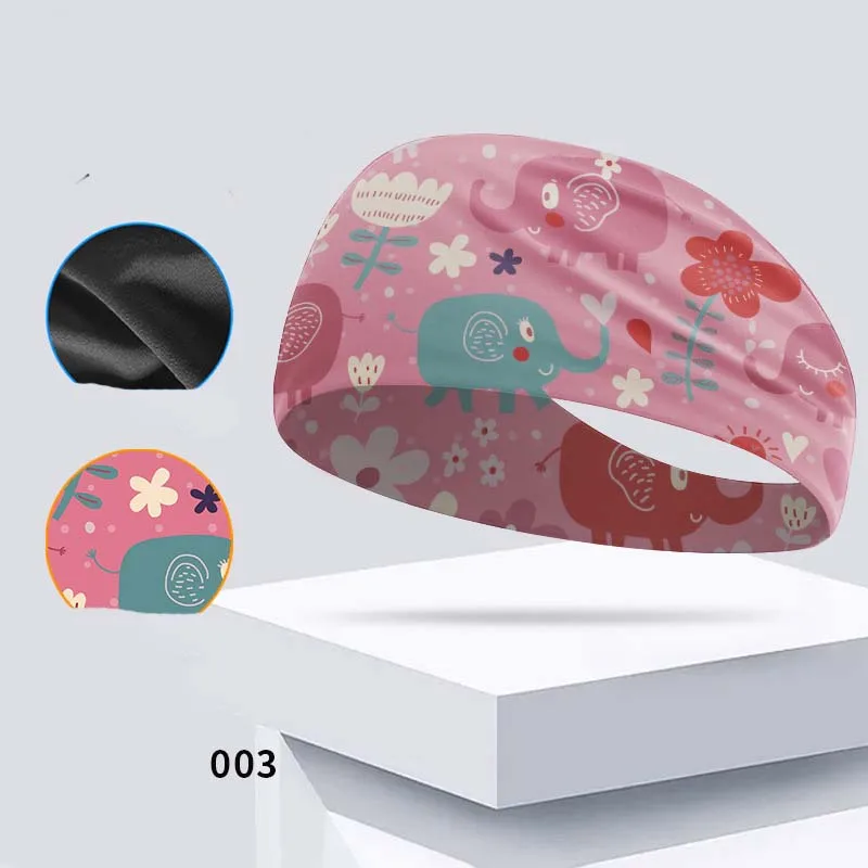 الصيف الاطفال عقال للجنسين الرياضة العصابة لطيف مطبوعة مرونة امتصاص العرق أغطية الرأس تشغيل عصابة رياضية في الهواء الطلق