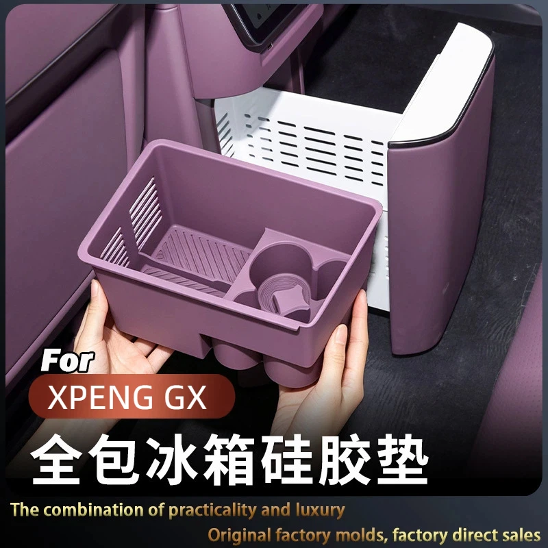 Suitable for 2026 XPENG GX Refrigerator Silicone Pad All-inclusive Water Cup Holder Car Modified Shockproof Fixed Drink Holder