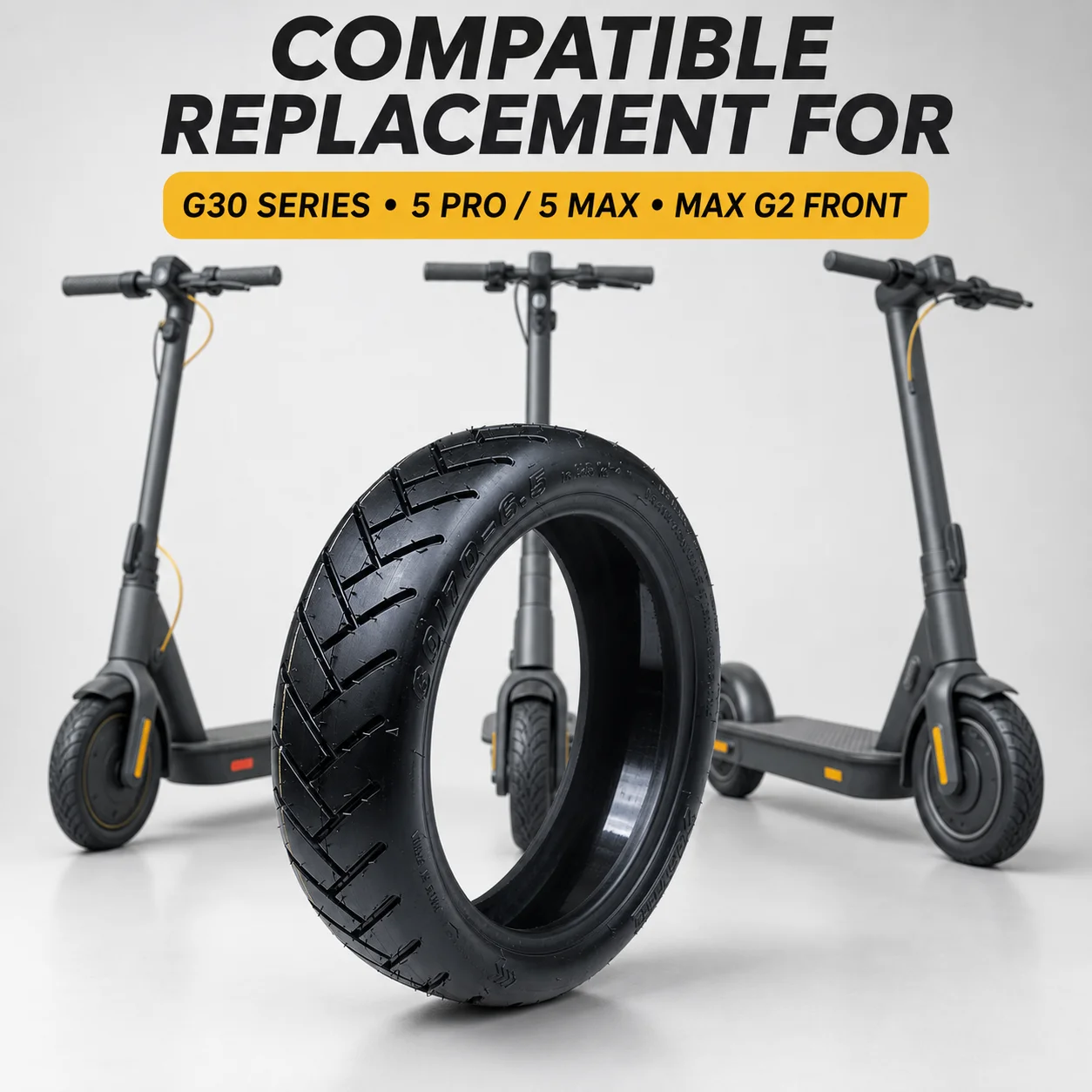 Pneumatico tubeless autosigillante 60/70-6.5 per Ninebot MAX G30 Series, per Xiaomi 5 Pro 5 Max, monopattino elettrico MAX G2