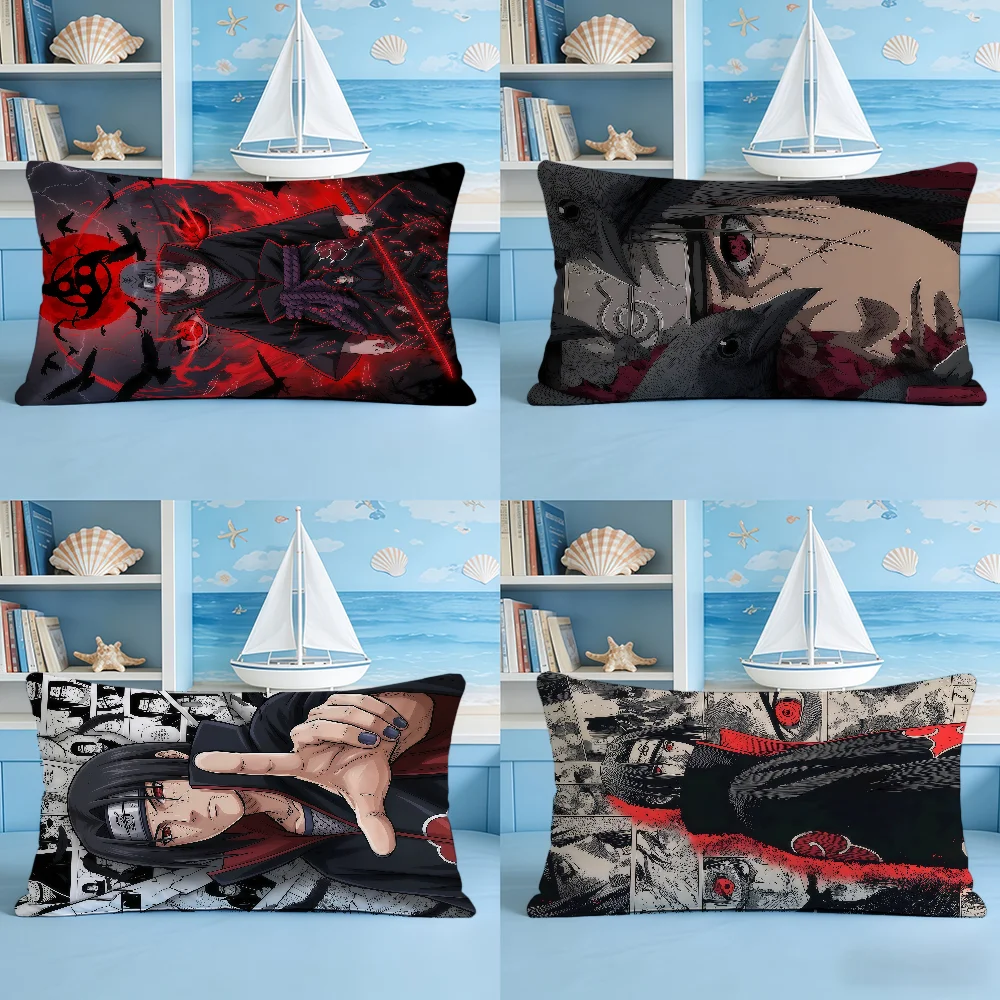 I-Itachi U-Uchiha N-NARUTOS Cushion Cover Rectangle Decorative Long Pillow Cases Sofa Bench Bedroom Chair LivingRoom