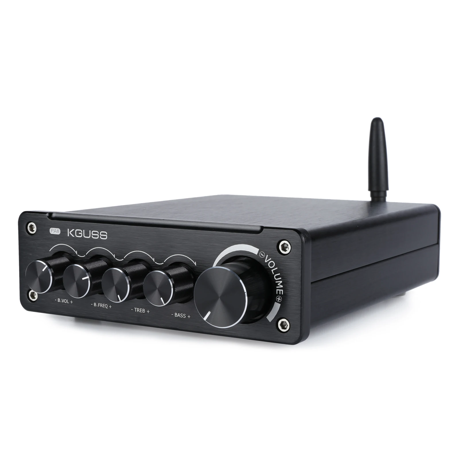 KGUSS PA8 High Power 2.1 channel Bluetooth digital amplifier TPA3255 HIFI bass ES9023 QCC3034 APTX HD 150W*2 power amplifier