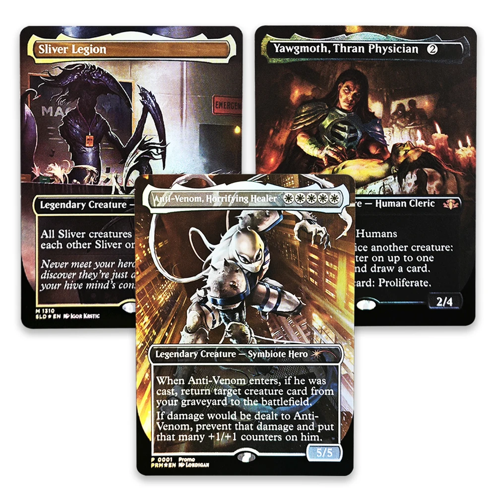 TCG Seltene Magische Folien-Sammelkarten Silberlegion/Anti-Venom, Horrifying Healer/Yawgmoth, Thran Physician Spielzeug Jungen Geschenk