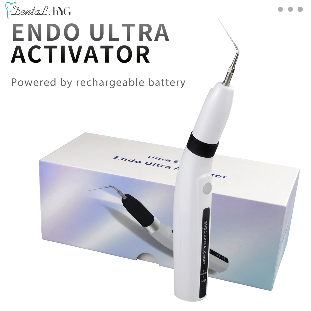 LED Dental Wireless Ultrasonic Activator Endo Ultra Activator Ultrasonic Washing Tooth with 6 Tips Dentistry Tools 45KHZ