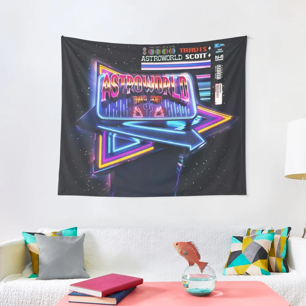 Astroworld fan cover Tapestry Aesthetic Room Decoration On The Wall Tapestry