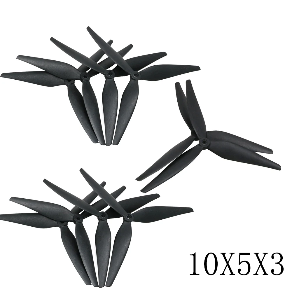 

5 пар HQProp 10X5X3 9X5X3 1050 9050 3 лопасти черный пропеллер из углеродного нейлона для радиоуправляемого дрона FPV