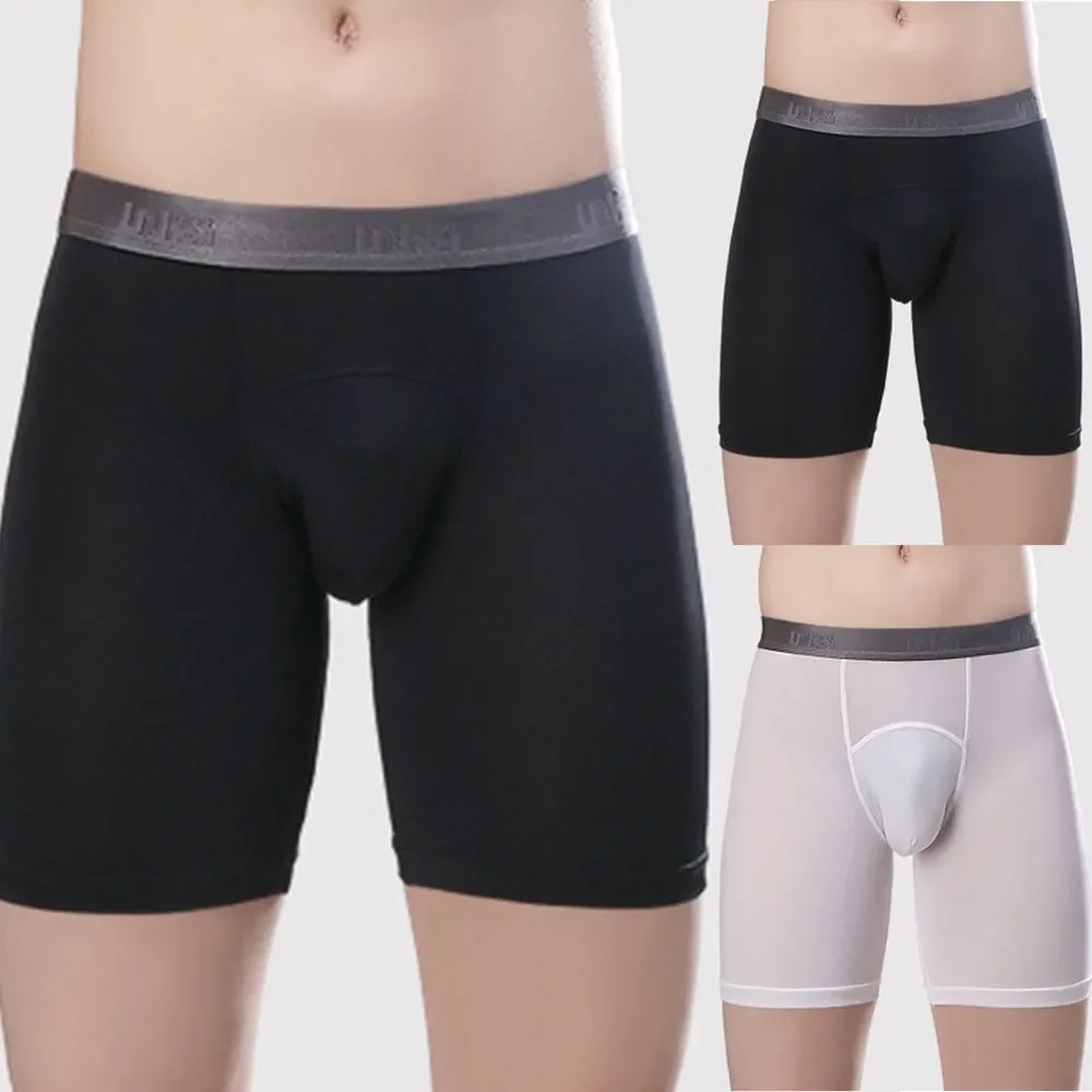 

Men Sexy Boxer Fashion See Through Briefs Seamless Comfy Underwear Mesh Shorts Trunks Underpants Breathable Sport Shorts Panties