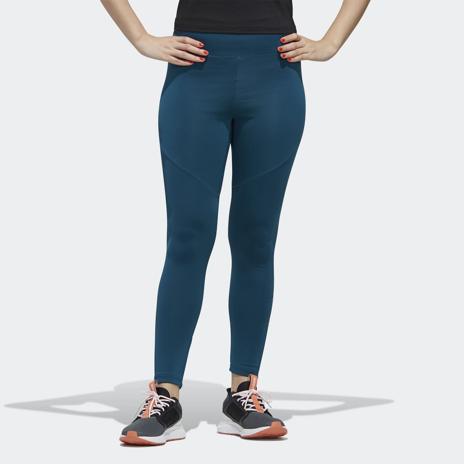 Adidas genuine summer women's stretch comfortable training sports leggings FL9222