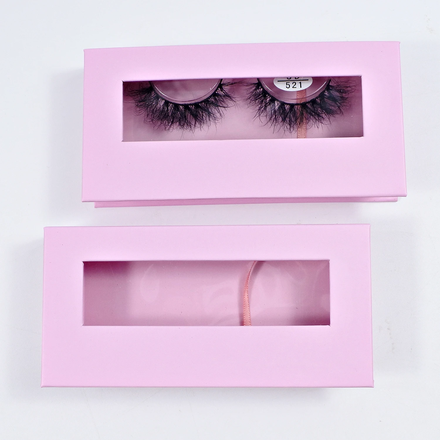 

Wholesale Lash Boxes Packaging 5-100Pcs Pink False Eyelahses Case Custom Logo Empty Lash Box ODM/OEM