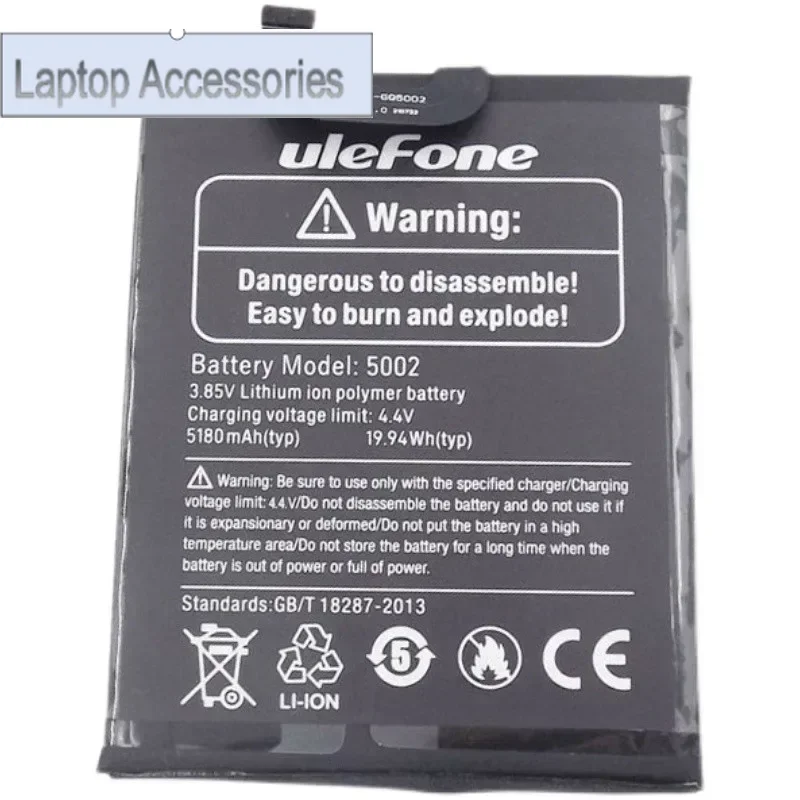 CHJ  100% original battery for Ulefone armor 12 battery 5180mAh Long Standby Time for Ulefone 5002 battery