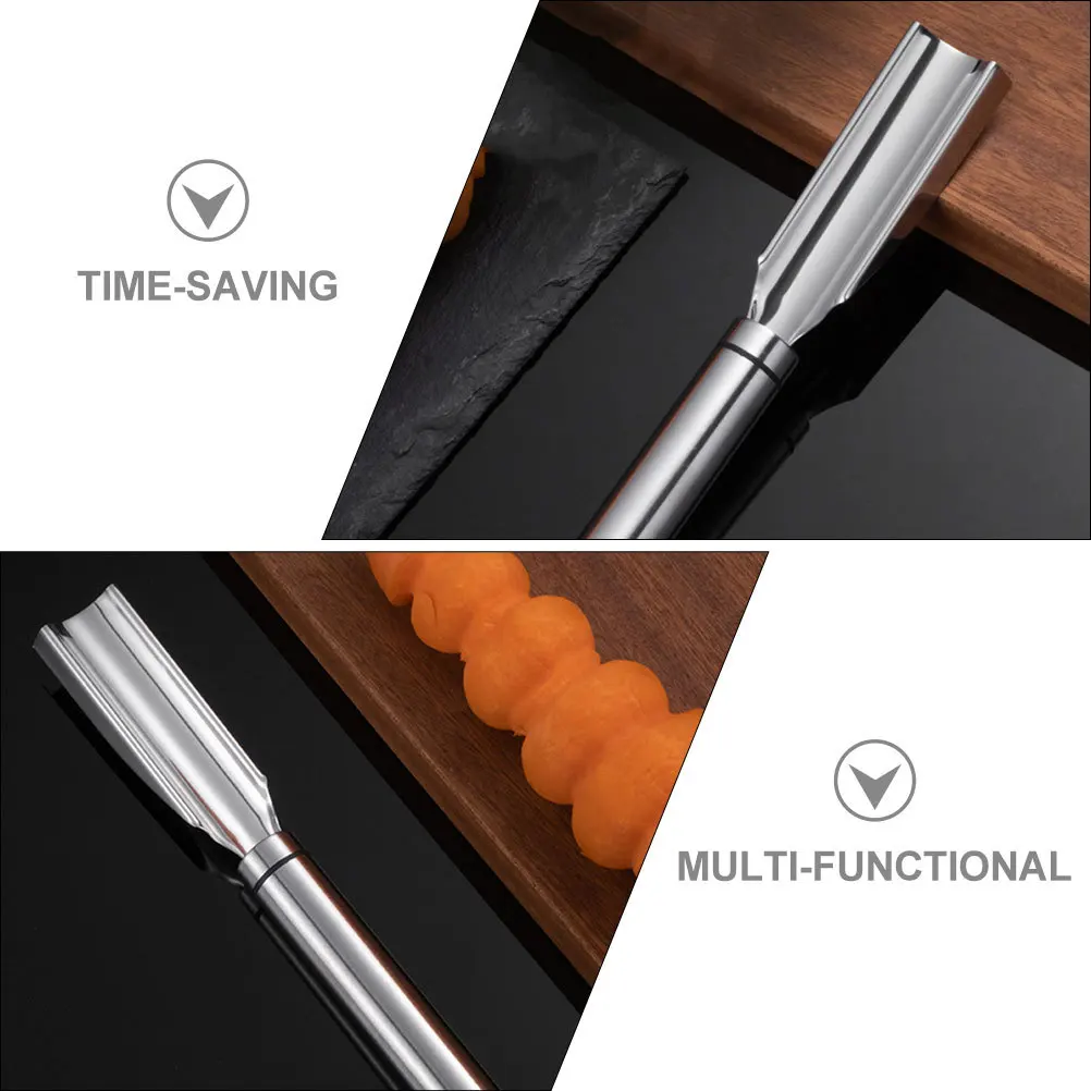 

Stainless Steel Fruit and Vegetable Carving Tool Multi-Functional Handcraft Carving Cutter Peeler for Kitchen and Restaurant