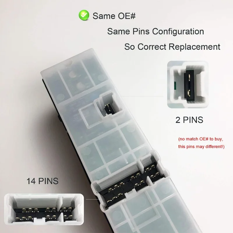 25401-ZN50C الجانب الأيسر الأمامي نافذة الطاقة مفتاح رئيسي ل 2007-2012 نيسان ألتيما 2008-2014 إنفينيتي EX35 EX37 25401ZN50C