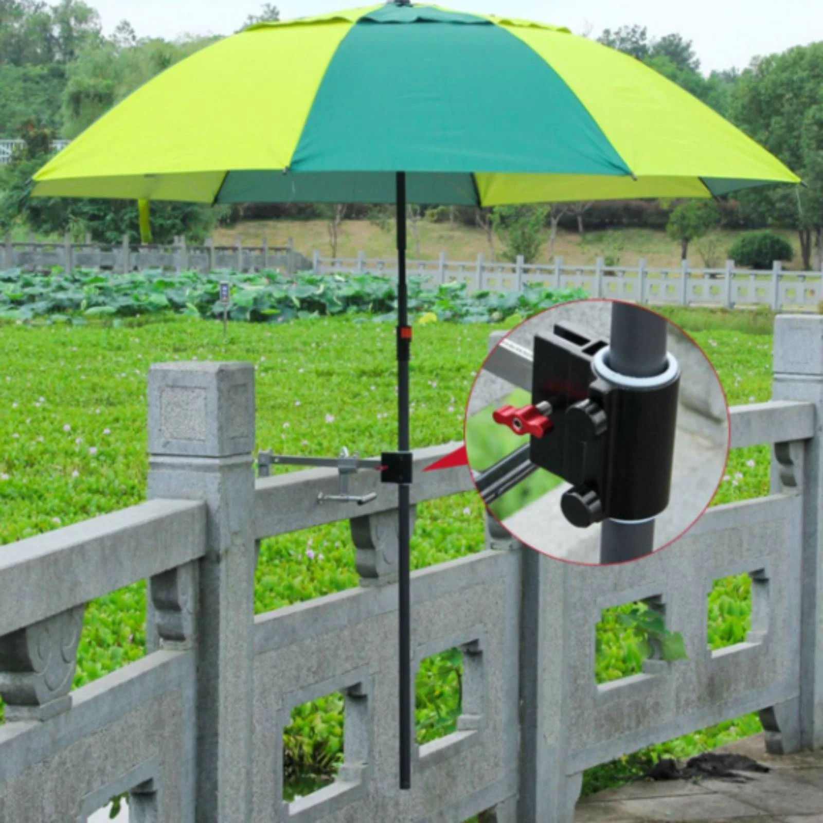 Bridge Fishing Umbrella Mount Stable Clamp-on Umbrella Holder Long-Lasting Universal for Anglers