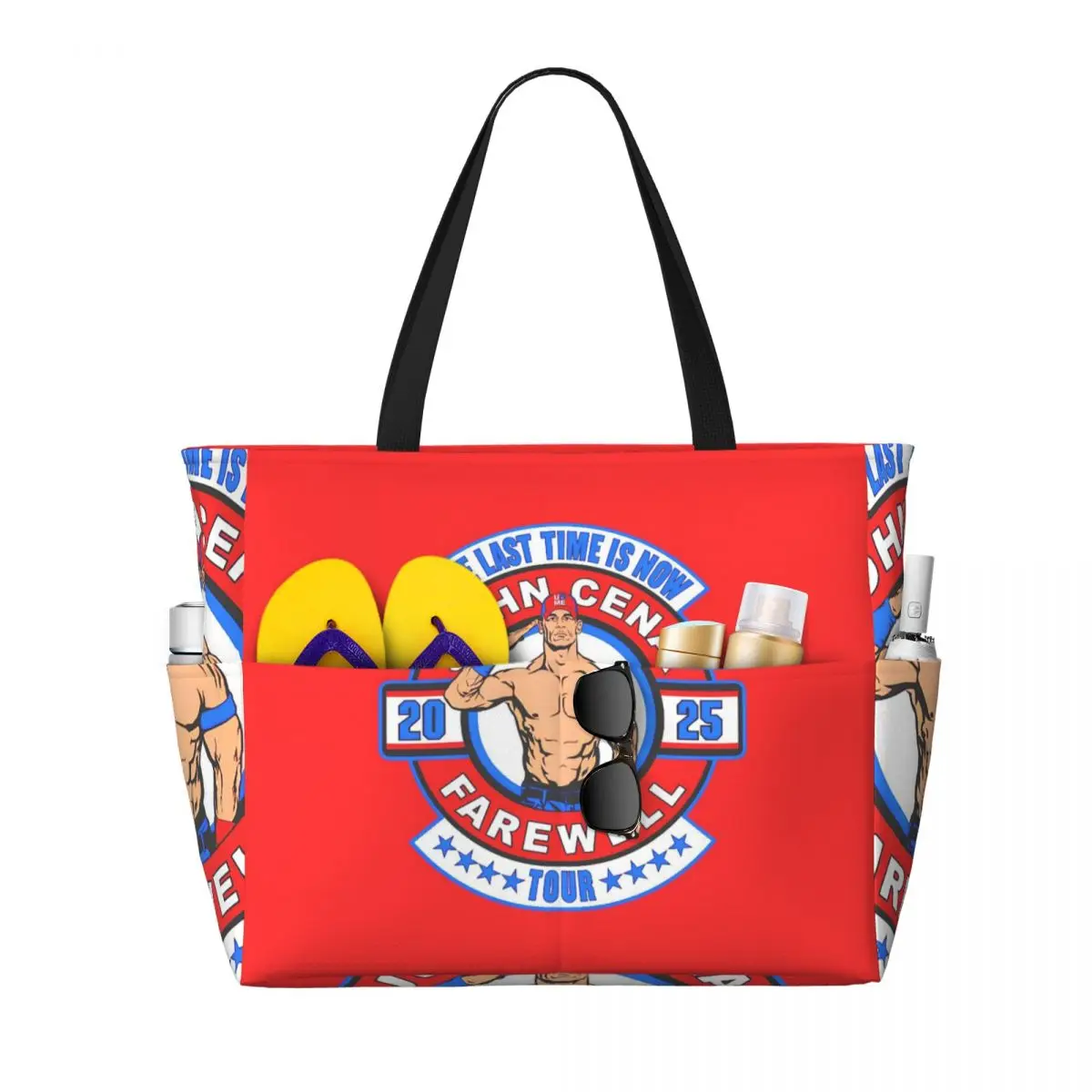 Aesthetic John Cena Netflix NetflixWwe Raw Beach Tote Bag Sport Gym Yoga Duffle Large Tote Bag Women Travel Bag Fitness bag