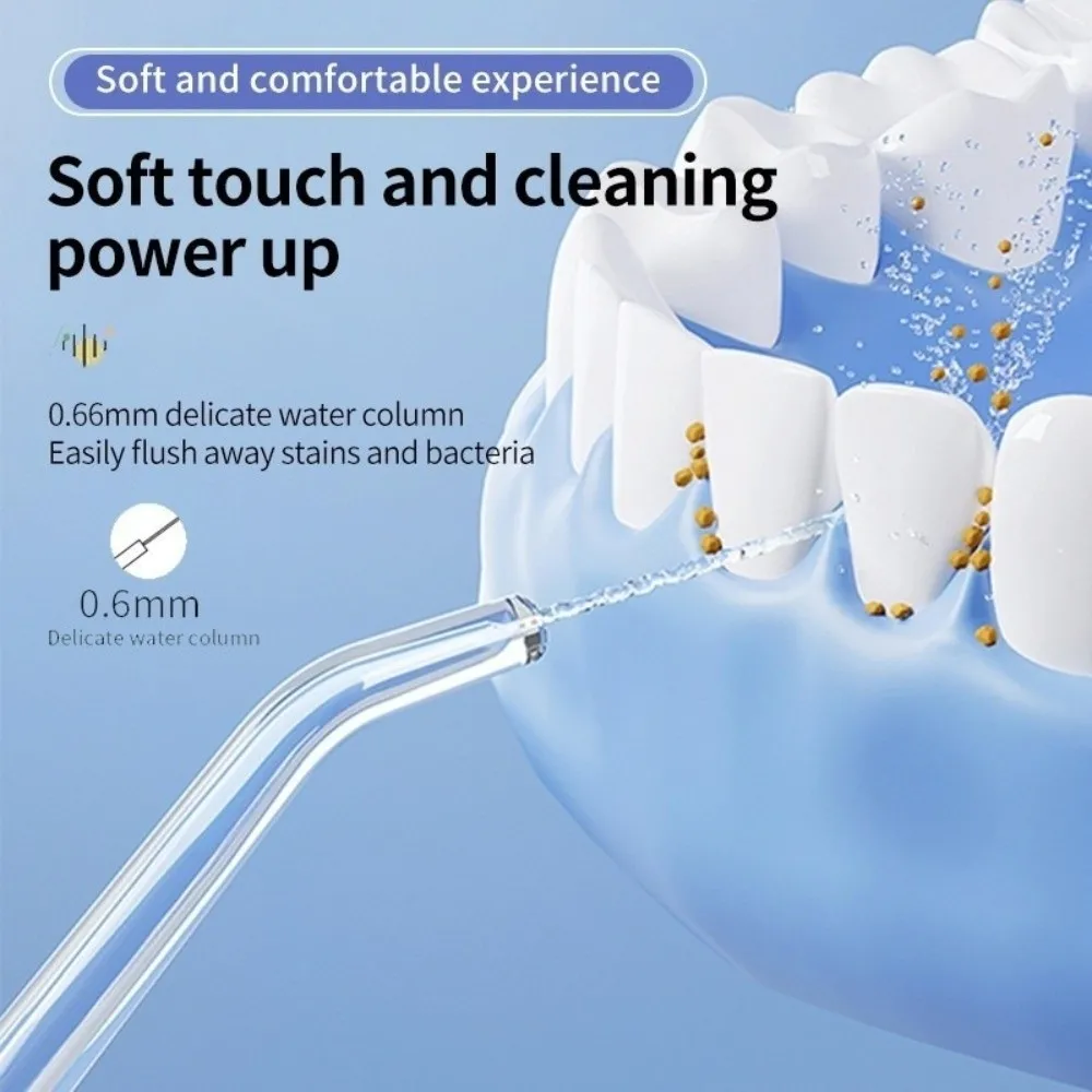 USB Rechargeable Oral Irrigator Foldable Structure Smart Electric Water Flosser 4 Nozzles Pulse