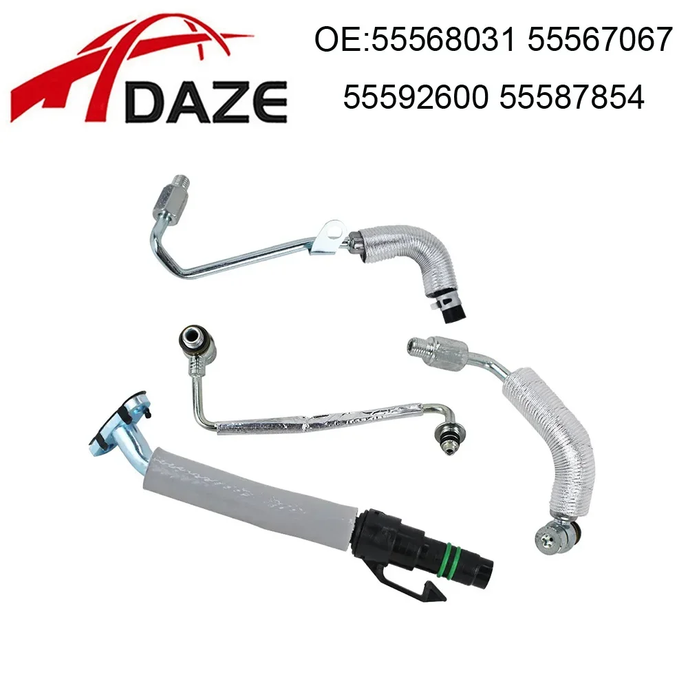 DAZE 55568031 55567067 55592600 55587854 Turbo Oil Return Drain & Oil Feed Pipe Kit For Chevy Cruze Sonic Trax Buick Encore 1.4L