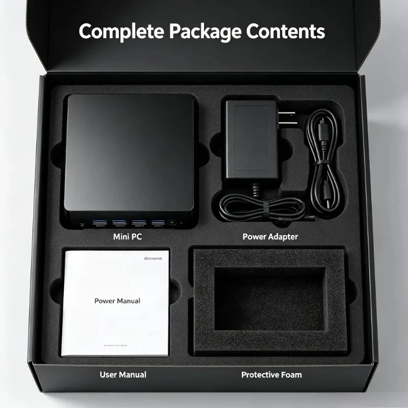 Mini PC 4K Dual Display Industrial Micro Computer Home Office