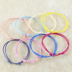 Meetvii 10pcs/lot Handmade Wax Thread Braided Bracelet Adjustable Waxed String Chain for DIY Bracelet Accessories Jewelry