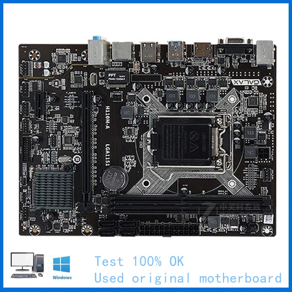 

Used For GALAX H110M-A Computer Motherboard LGA 1151 DDR4 32G H110 USB3.0 SATA3 PCI-E3.0 Desktop Mainboard