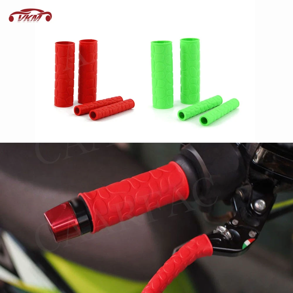 

4 Pcs/set Rubber Brake Handle Sleeves Anti-skid Universal Motorcycle Brake Lever Protection Covers Soft Rubber Cover