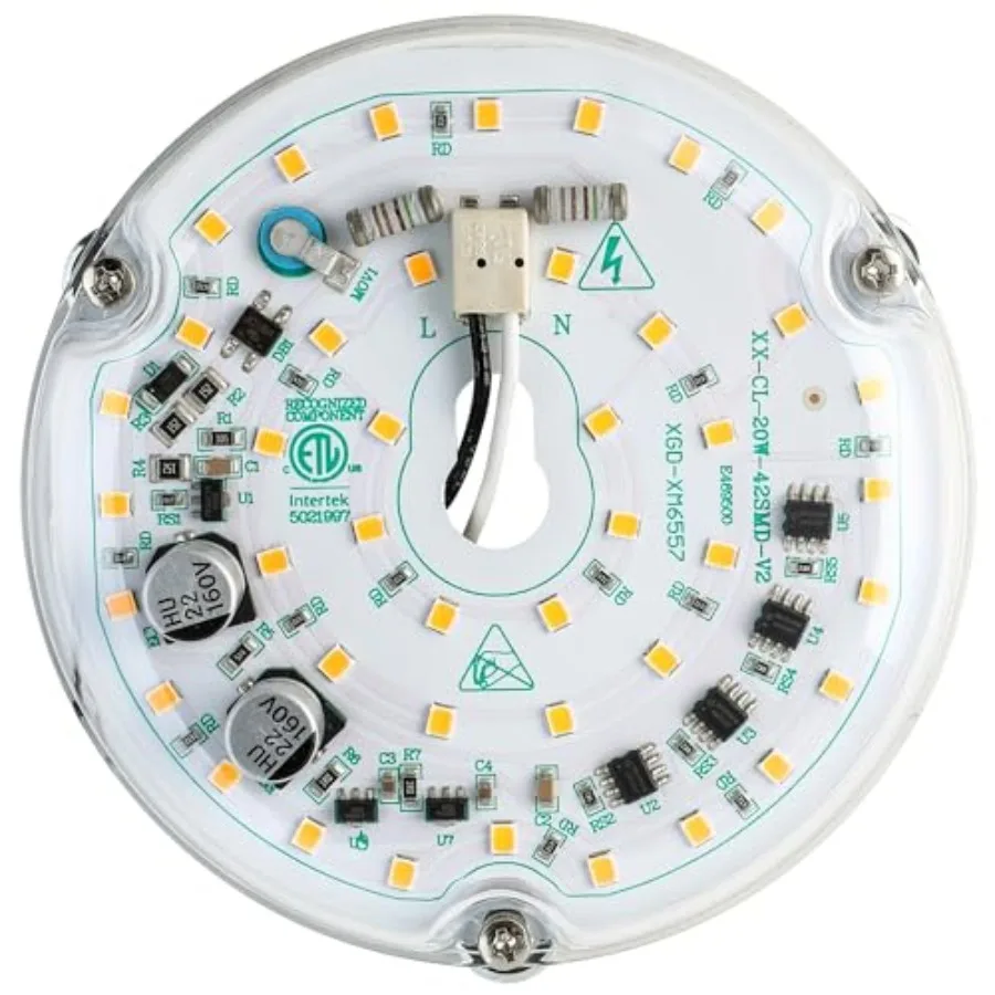 4'' 20W LED Ceiling Fan Light Retrofit Kit, Ceiling Light Replacement, LED Flush Mount Ceiling Light, 2400LM, 120V, ETL Listed