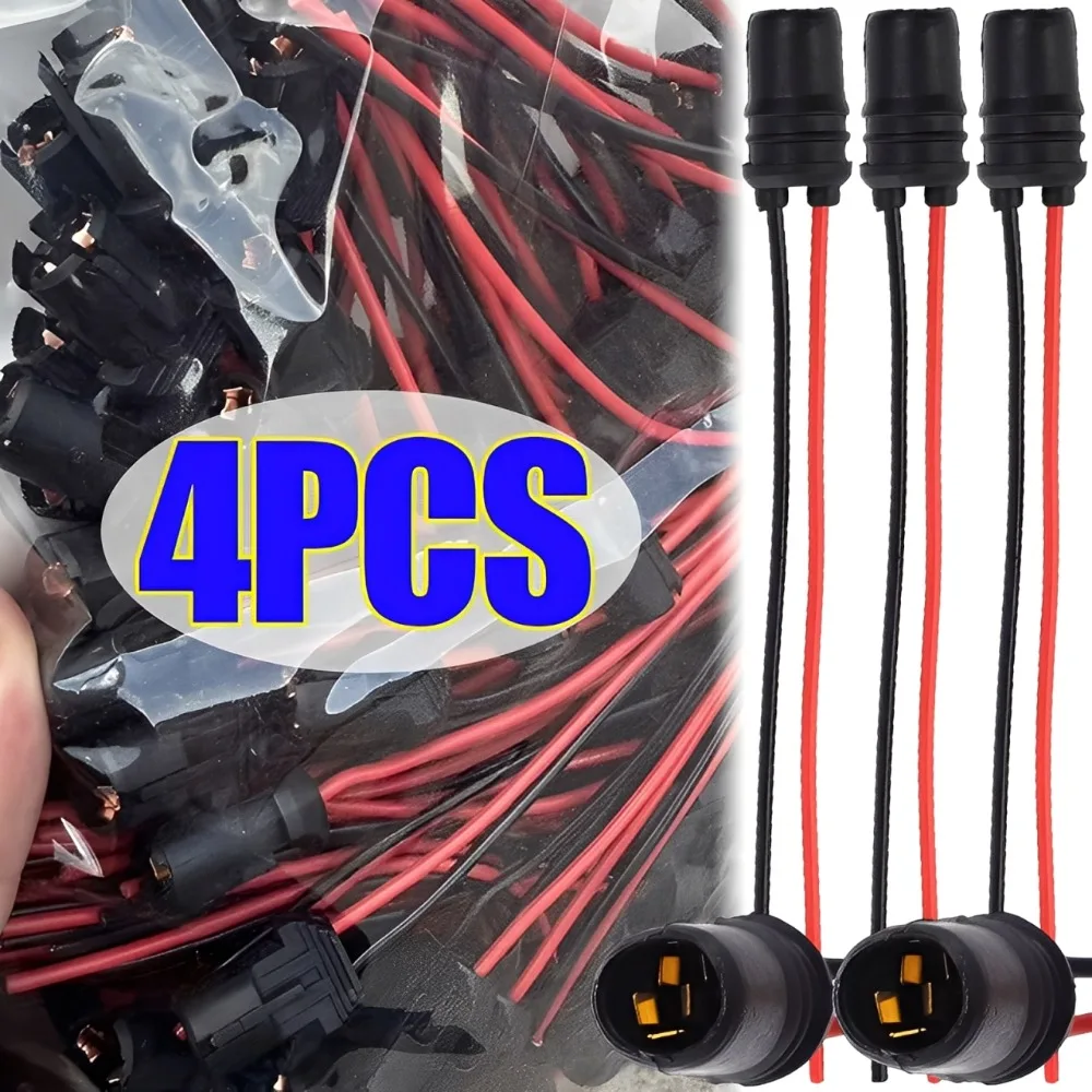 DC12V T10 W5W 147 المقبس ماركر أداة أضواء حامل موصل سلك لمبة لينة المطاط تسخير استبدال قطع غيار السيارات 4/1 قطعة #1