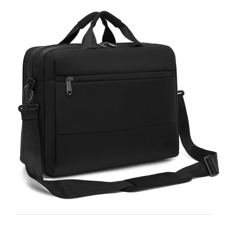 Bolso impermeable de doble capa para ordenador portátil de negocios, bandolera anticaída de un solo hombro para hombre, Bolsa protectora para ordenador portátil