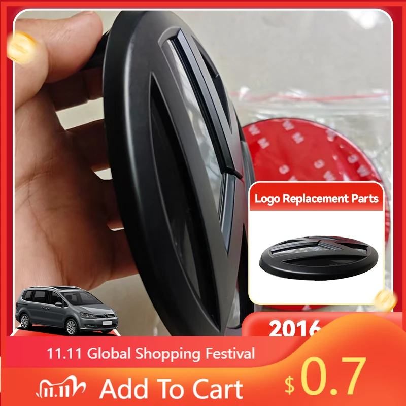 

For Volkswagen VW Interior Stickers Lamp Hoods 2Pcs Car Styling Front Head Hood Bonnet Emblem Rear Tail Bumper Trunk Badge For C