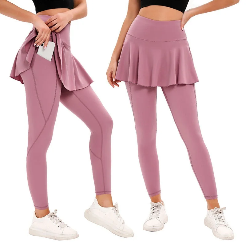 Cloud Rise Ladies Pleated Tennis Skirts Women Badminton Golf Dancing Skort Red Leggings High Waist Fitness Workout Running Pants