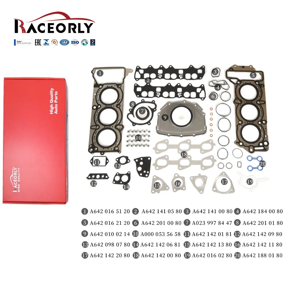 RACEORLY Engine Gasket Kit For Mercedes GL350d ML350 CDI W166 BlueTech OM642