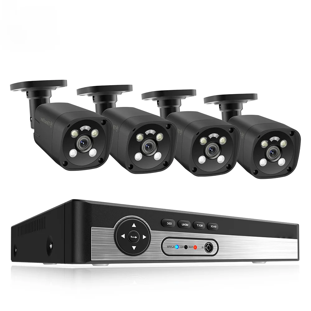 8 Channel 4Mp Security Camera Surveillance System Day Night Color Vision Camera Ip Outdoor Camera