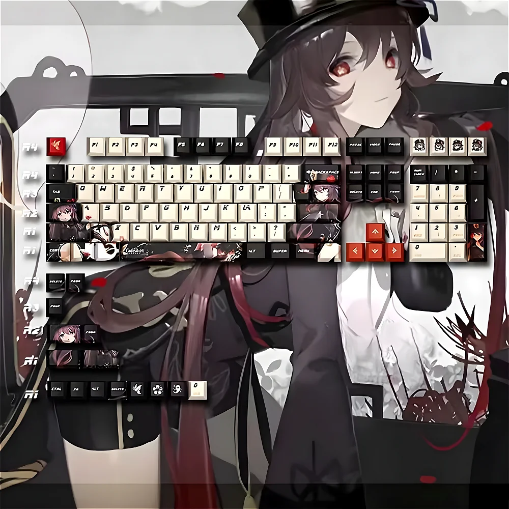 

Anime Keycaps Hara-Kami Theme Cherry PBT Small Set for 60/64/84/98/108 Gaming Mechanical Keyboard MX Switch