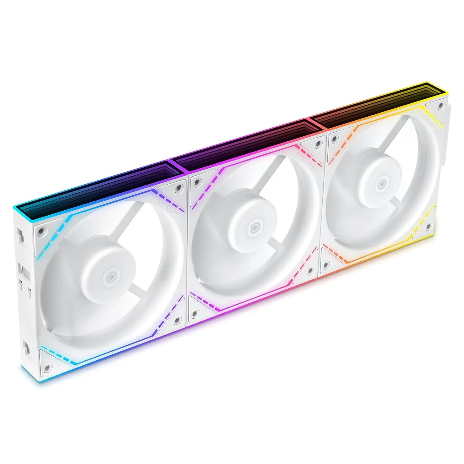 

120mm PWM ARGB PC Case Fans 3-Pack, 2000RPM, Daisy-Chain, Infinity Mirror, White