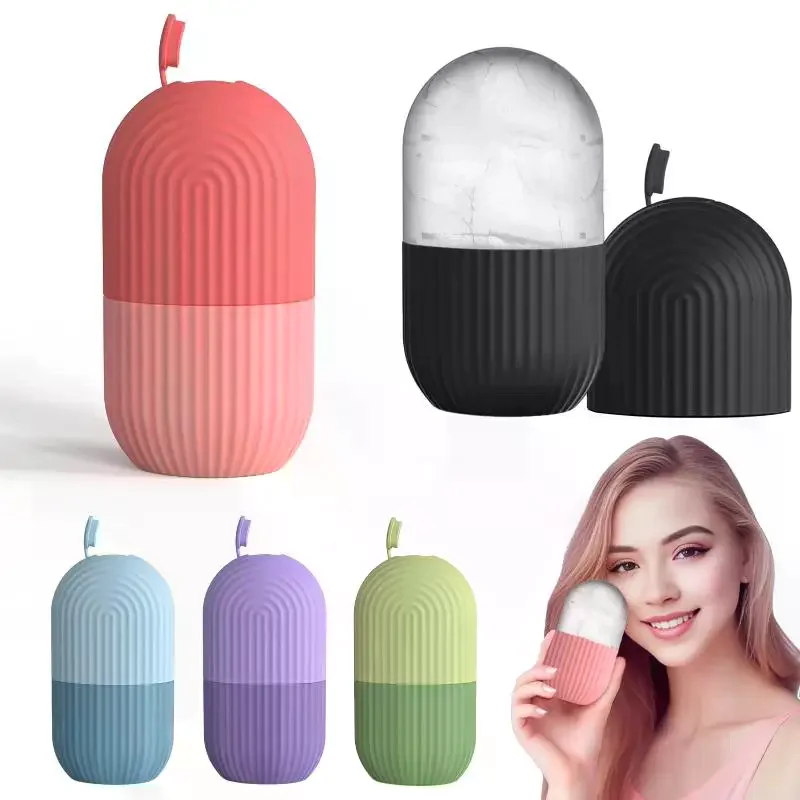 Ice Face Roller  Beauty Massage Silicone Ice Mold For Eye Puffiness Ice Facial Roller Shrink Pores Multifunctional Mold