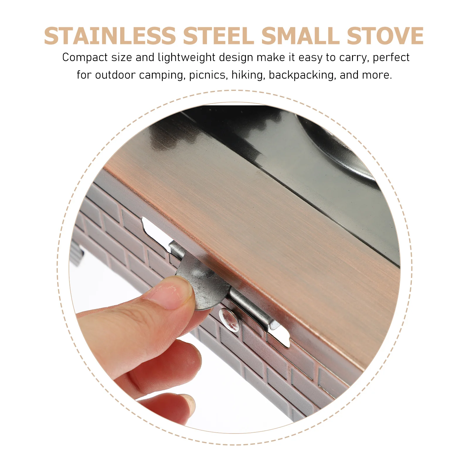 

Small Hot Pot Stainless Steel Lightweight Portable Camping Stove Multi-Function Outdoor Gas Stove For Hiking Bbq Picnic