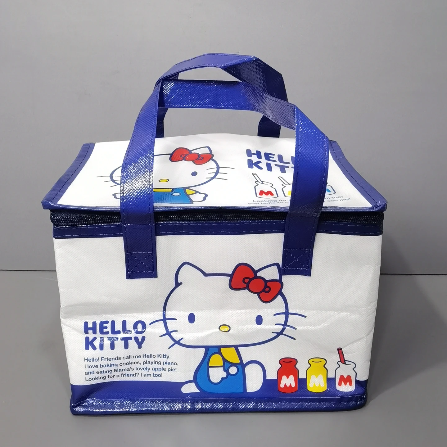 

Kawaii Hello Kitty Insulated Bag Cartoon Large Capacity Waterproof Coated Foil Lunch Bags with Handle for Kids Kitchen Supplies