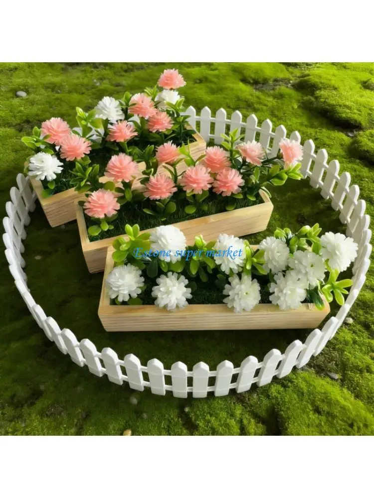 090B Small Scale Flower Bed Potted Plant For Doll House Miniature Garden Scene Display