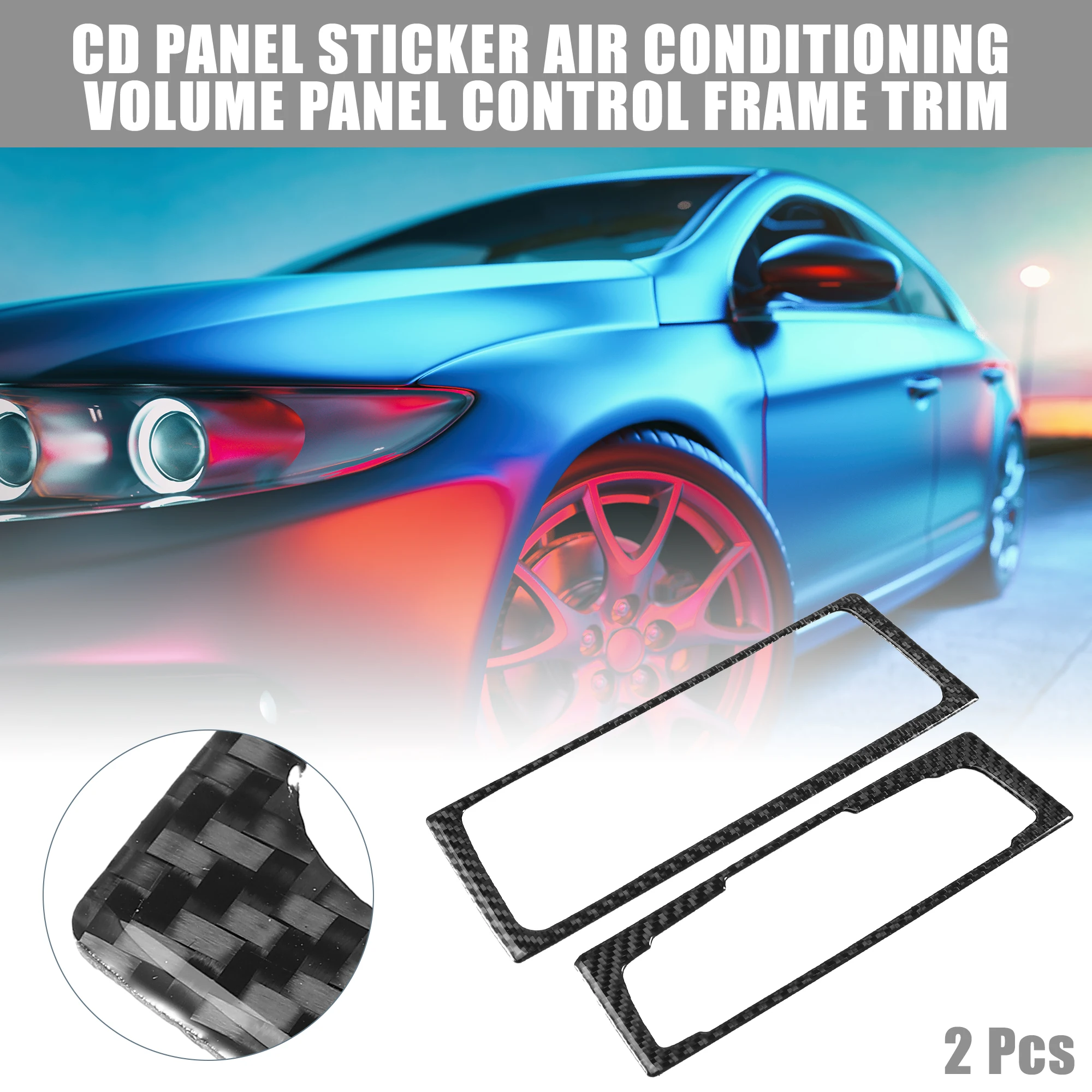 

UXCELL Car CD Panel Sticker AC Volume Panel Trim Fit for Audi A4 B8 A5 S5 (Set of 2)