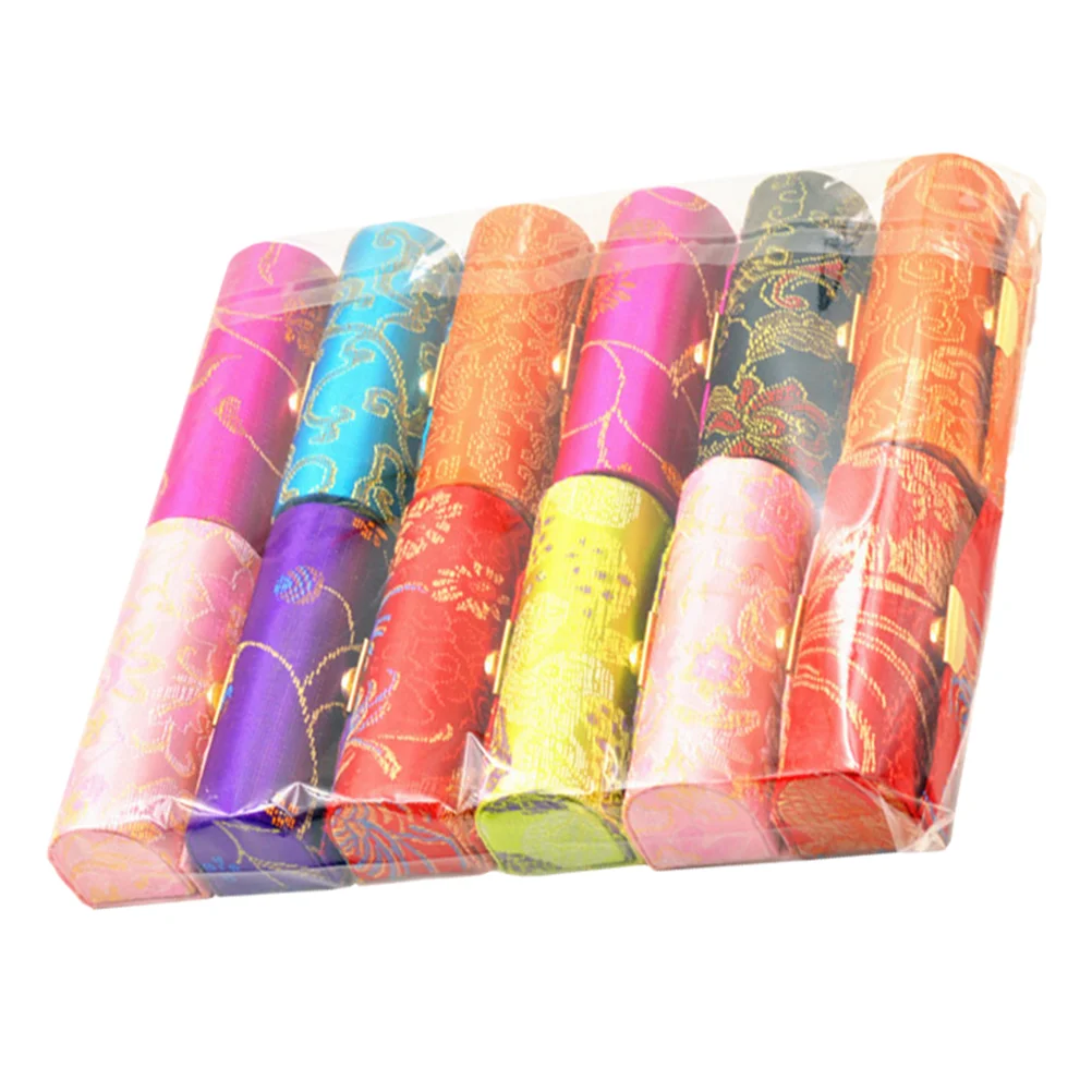 

12 Pcs Lipstick Case Storage Box Balm Delicate Container Holder Fabric for Woman Velour Organizers Retro Gloss Miss Style Women