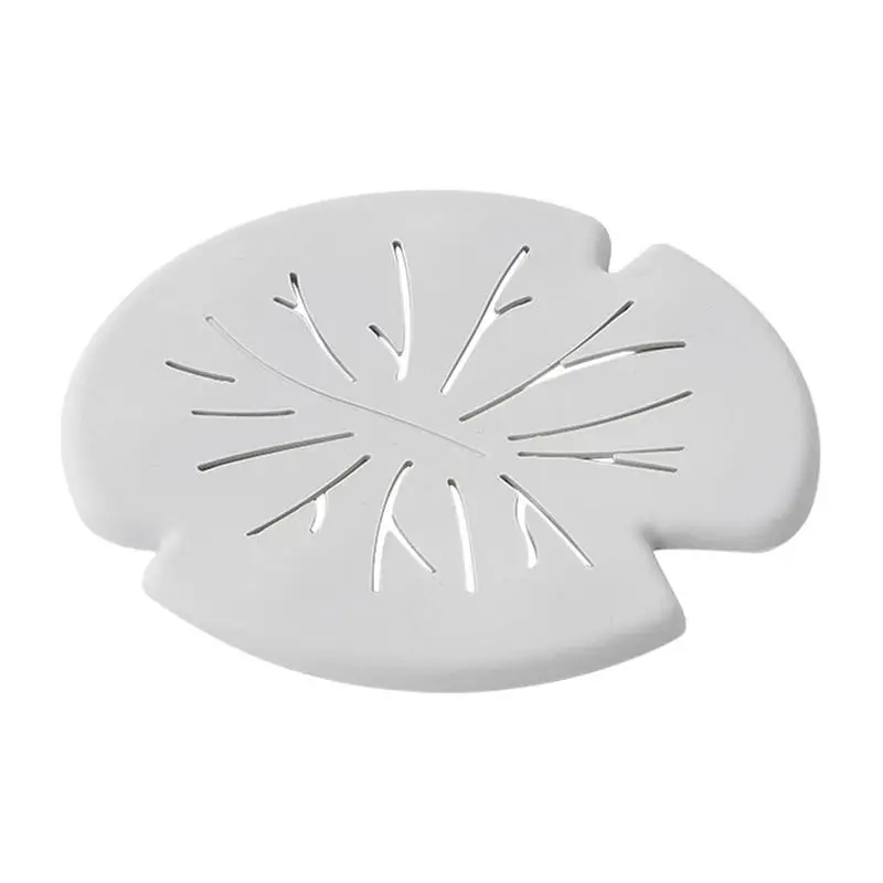 Silicone Drain Strainer Hair Catcher Strainer With Suction Cup Drain Hair Impurity Stopping Mat For Bathroom Laundry Room