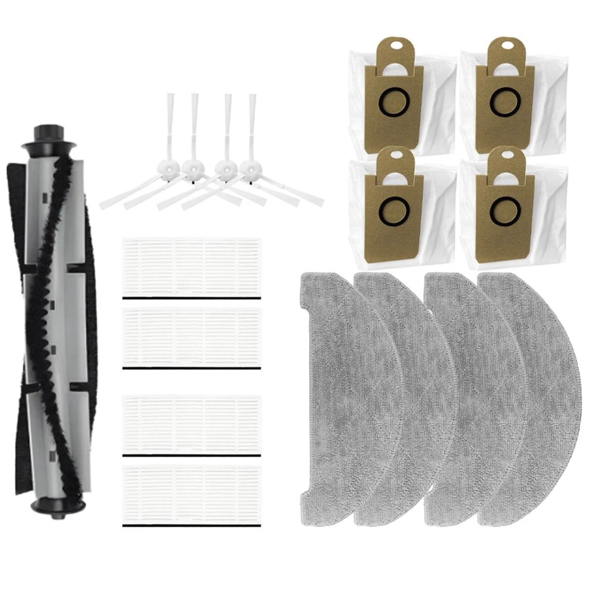 L65A สําหรับ Tama H14/Innos Innos R7/Lihas Lhhas Lh90 หุ่นยนต์สูญญากาศอุปกรณ์เสริมถุงเก็บฝุ่น HEPA FILTER Roller แปรงด้านข้าง Mop ผ้า