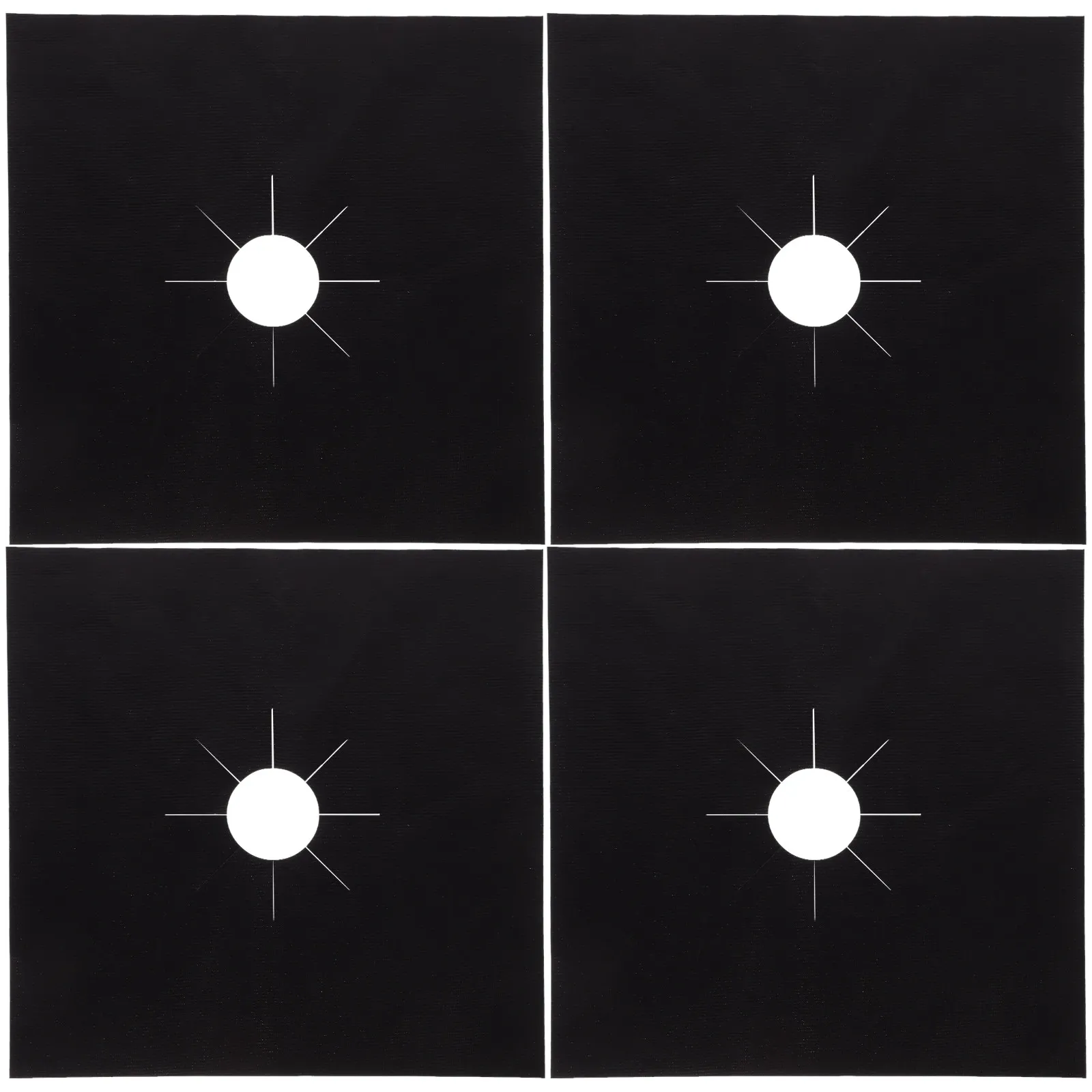 

Набор из 4 термостойких защитных накладок для конфорок газовой плиты, многоразовые, антипригарные, для защиты кухонной плиты, кухонные принадлежности