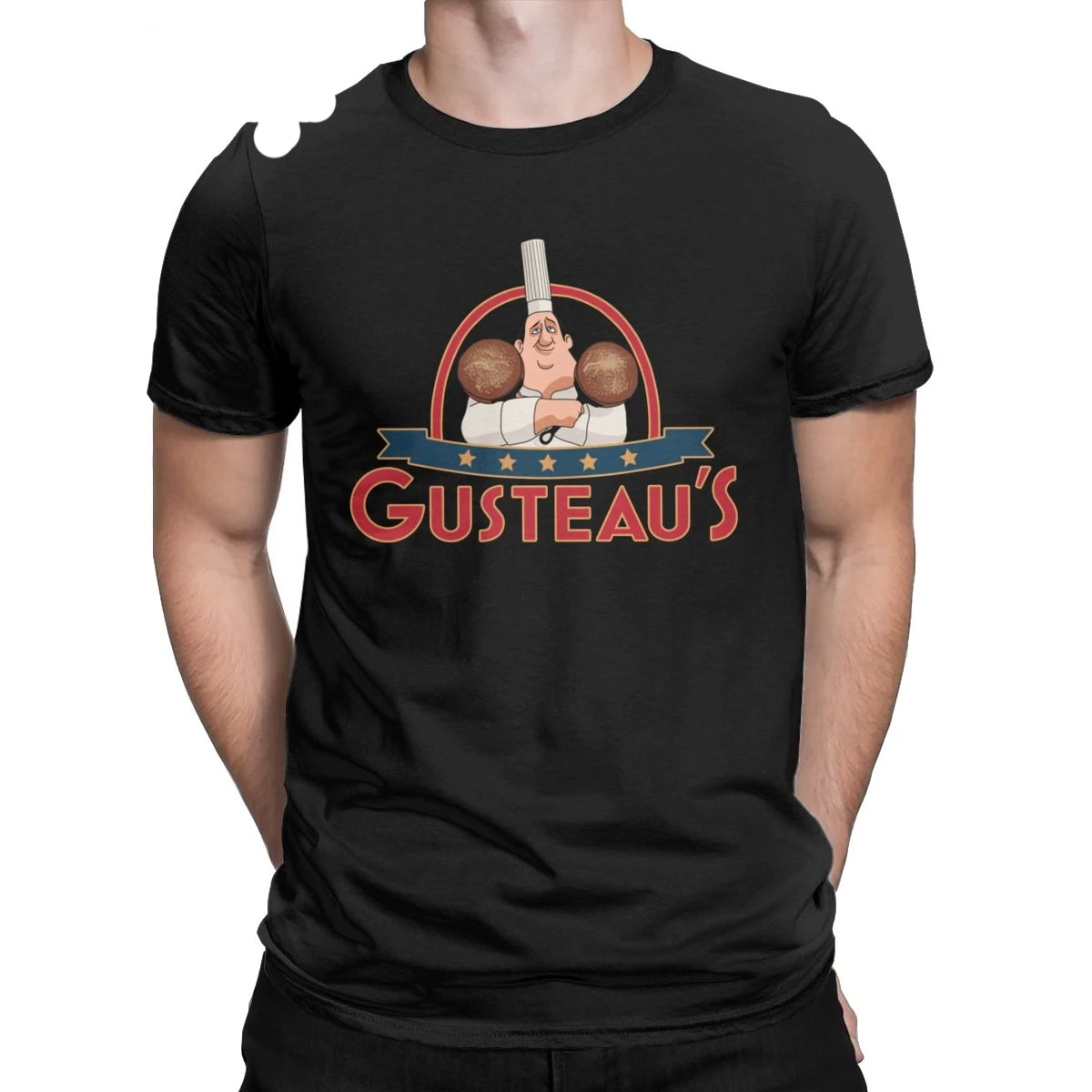 Gusteau's Anyone Can Cook Ratatouille T-Shirt Men Chef Cooking Culinary Vintage Tees Crew Neck T Shirt Plus Size Clothes