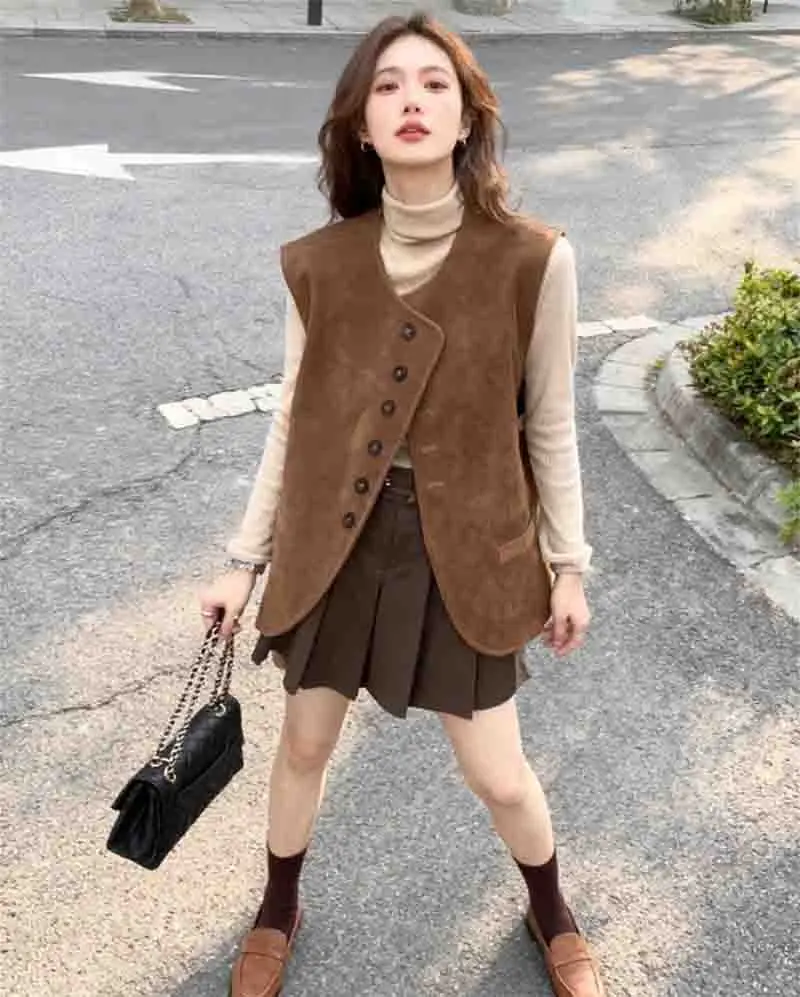 

Vests Waistcoats Thin Womens Army Winter Velvet Homewear Plush Fleece-Lined Washable Softy Gentle Full Lining Cozy Sleeveless BF